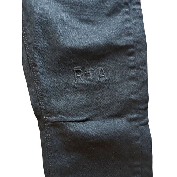 RtA Raw Hem Ankle Jeans in Black Japanese Denim - Picture 3 of 7